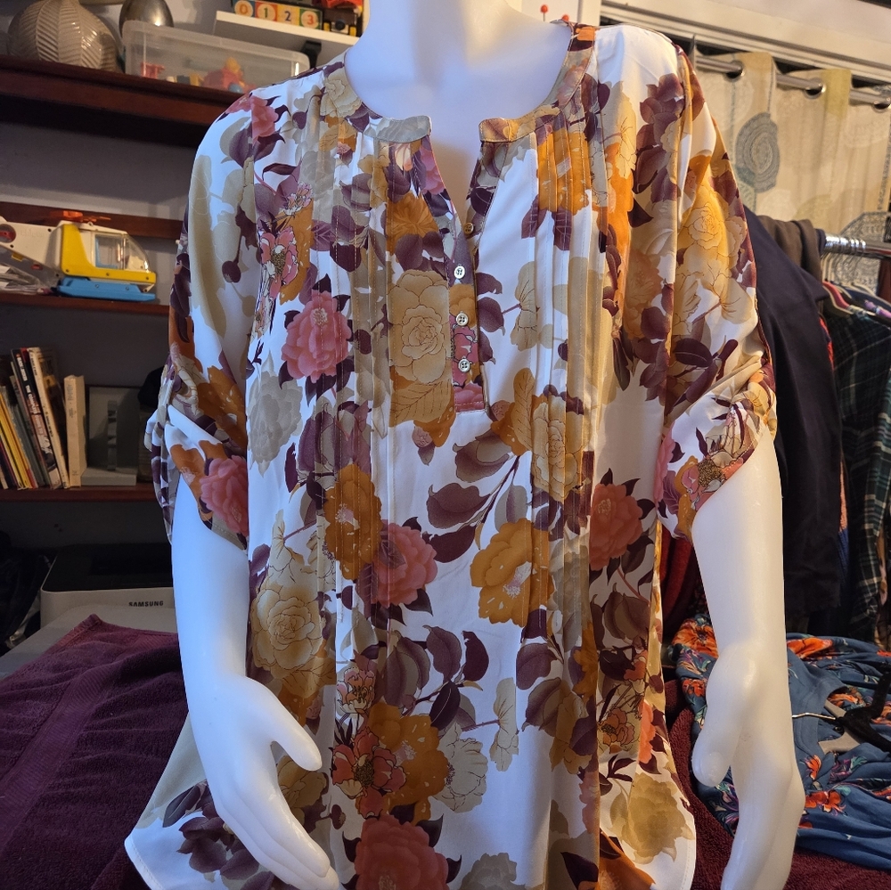Avenue Multicolor Floral Blouse